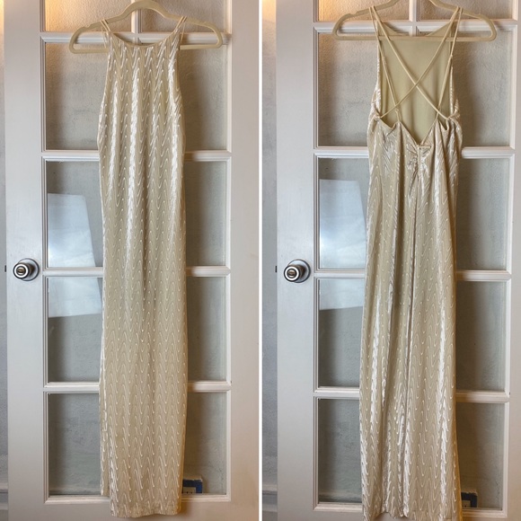 Silence + Noise Cosmic Burnout Velvet Maxi Dress S - Picture 5 of 8